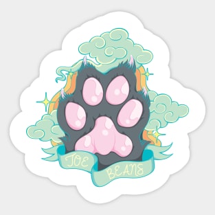 Grey Cat Toe Beans Sticker